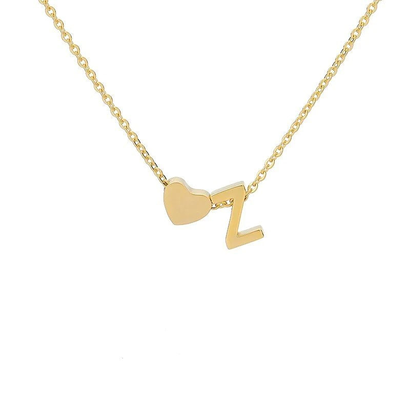 Heart Initial Necklace
