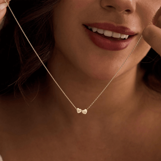 Custom Heart Initial Necklace